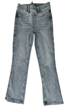 SPANX Bootcut Jeans S Tall Light Wash High Rise Pull On Shaping Denim